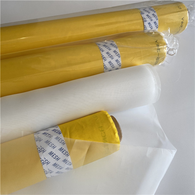 Hebei Enyang alta tensión 100% poliéster rollo liso serigrafía malla tela de seda